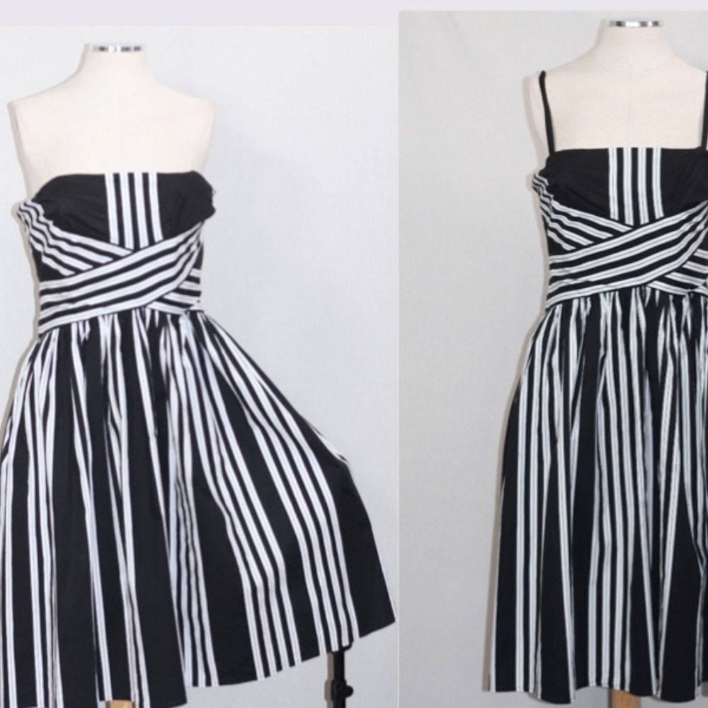 Speechless Black & White Stripe Dress